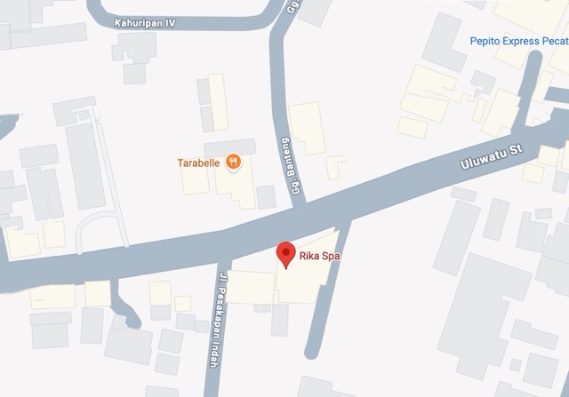 Map showing Rika Beauty & Spa on Jl. Raya Uluwatu, Ungasan, Bali
