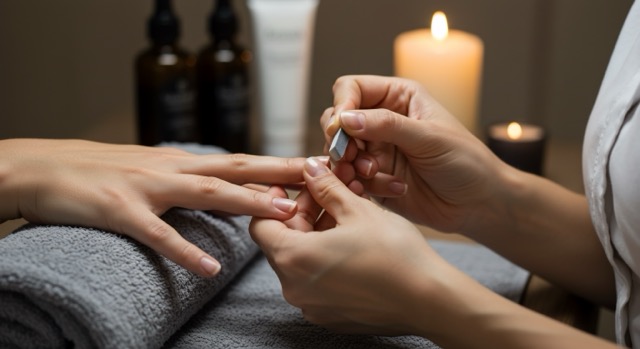 Manicure and pedicure treatment in progress, Rika Spa Uluwatu